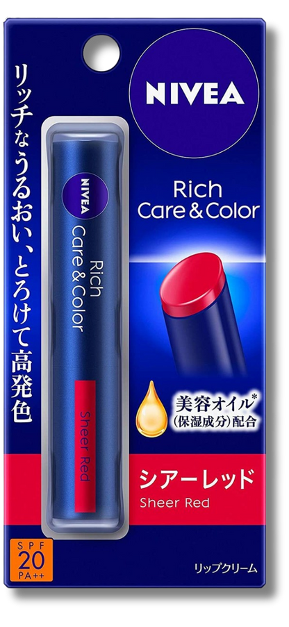 Nivea Rich Care And Color Lip Sheer Red 2G Spf20 / Pa ++