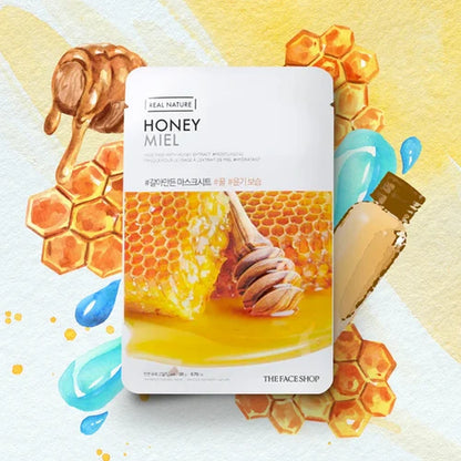 Real Nature Face Mask 1pc [Honey]