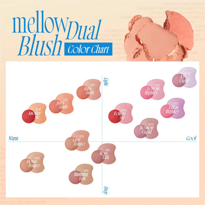 mellow Dual Blusher PK02 Fall in Highkey 7.2g