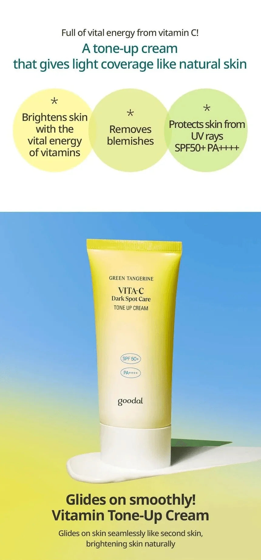 Green Tangerine Vita C Dark Spot Tone Up Cream