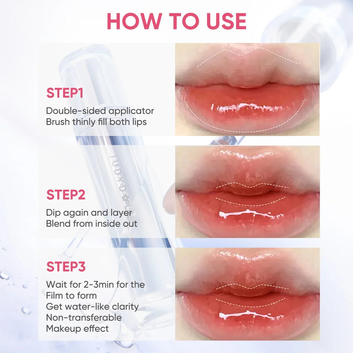 Judydoll - Ice Watery Lip Gloss-Gen 2 - 18 Colors [#07 Tipsy Red - 2.4g]
