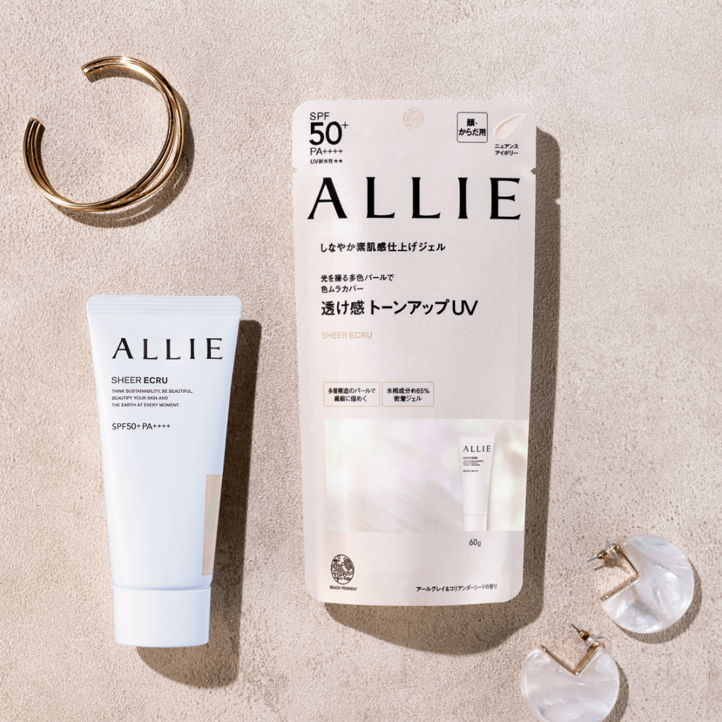 Kanebo Allie Gel Uv Sunscreen Spf50+ 60G 03 素肌 Sheer Ecru