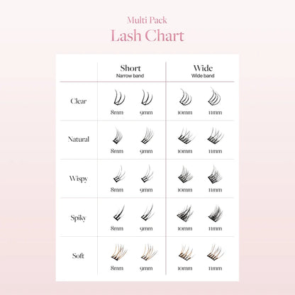 OLLIO No-Glue Lash Multi Pack Clear