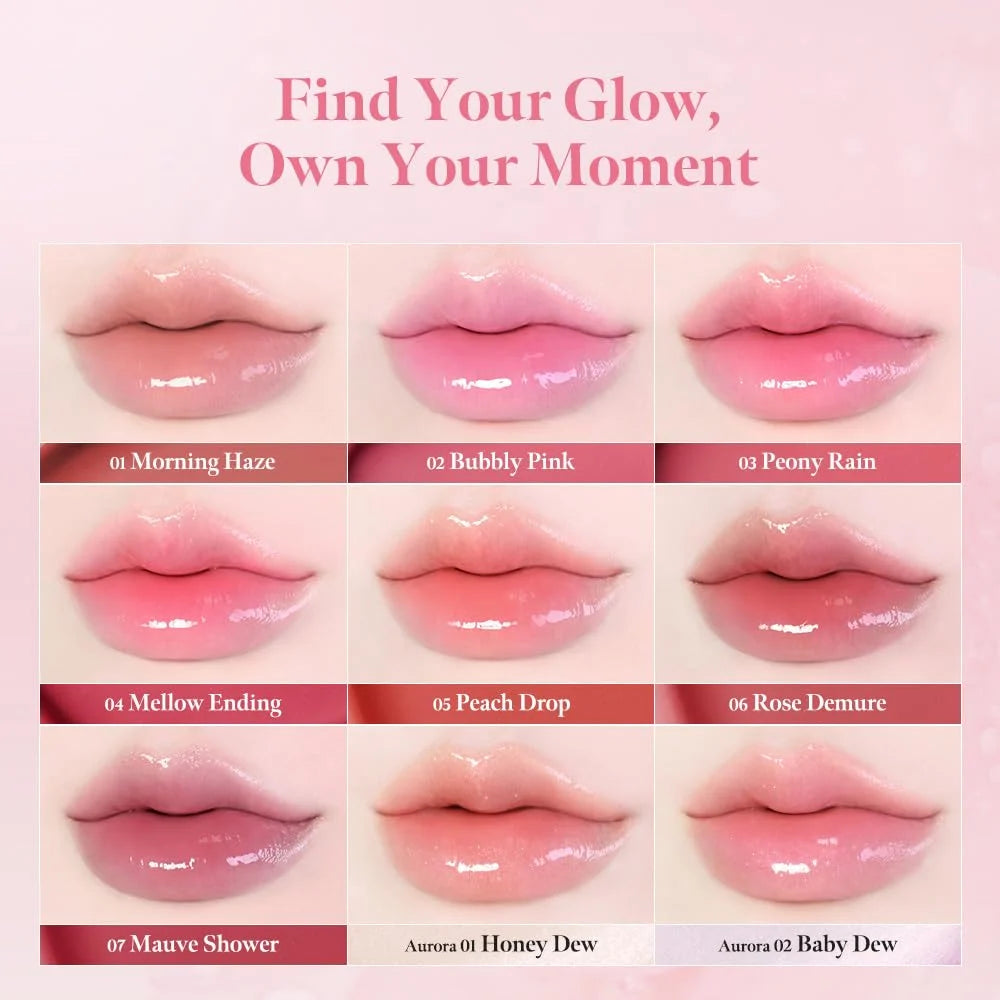 DEW STAIN SHEER LIP GLOSS 05 PEACH DROP 4g