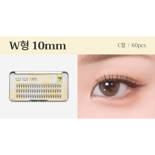 Idol eyelashes 10mm (W type)