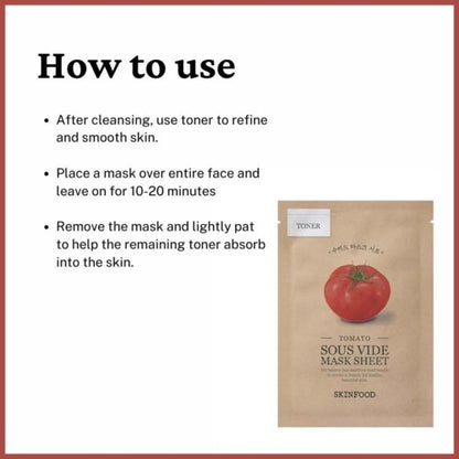 Sous Vide Mask Sheet (tomato) 1ea